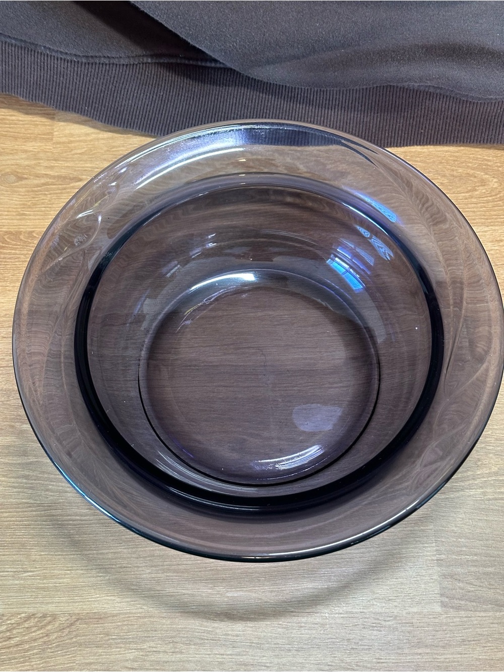 Vintage Corning Amethyst Purple Glass Serving Bowl 10” Flared Rim